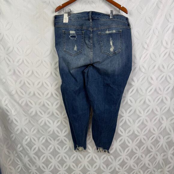 Torrid Girlfriend Fishnet Vintage Stretch Medium Wash Jeans Size 20 NWT - Picture 6 of 13